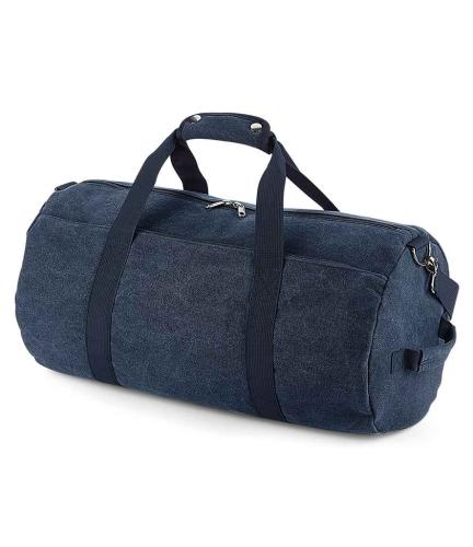 BagBase Vintage Canvas Barrel Bag - VON - ONE